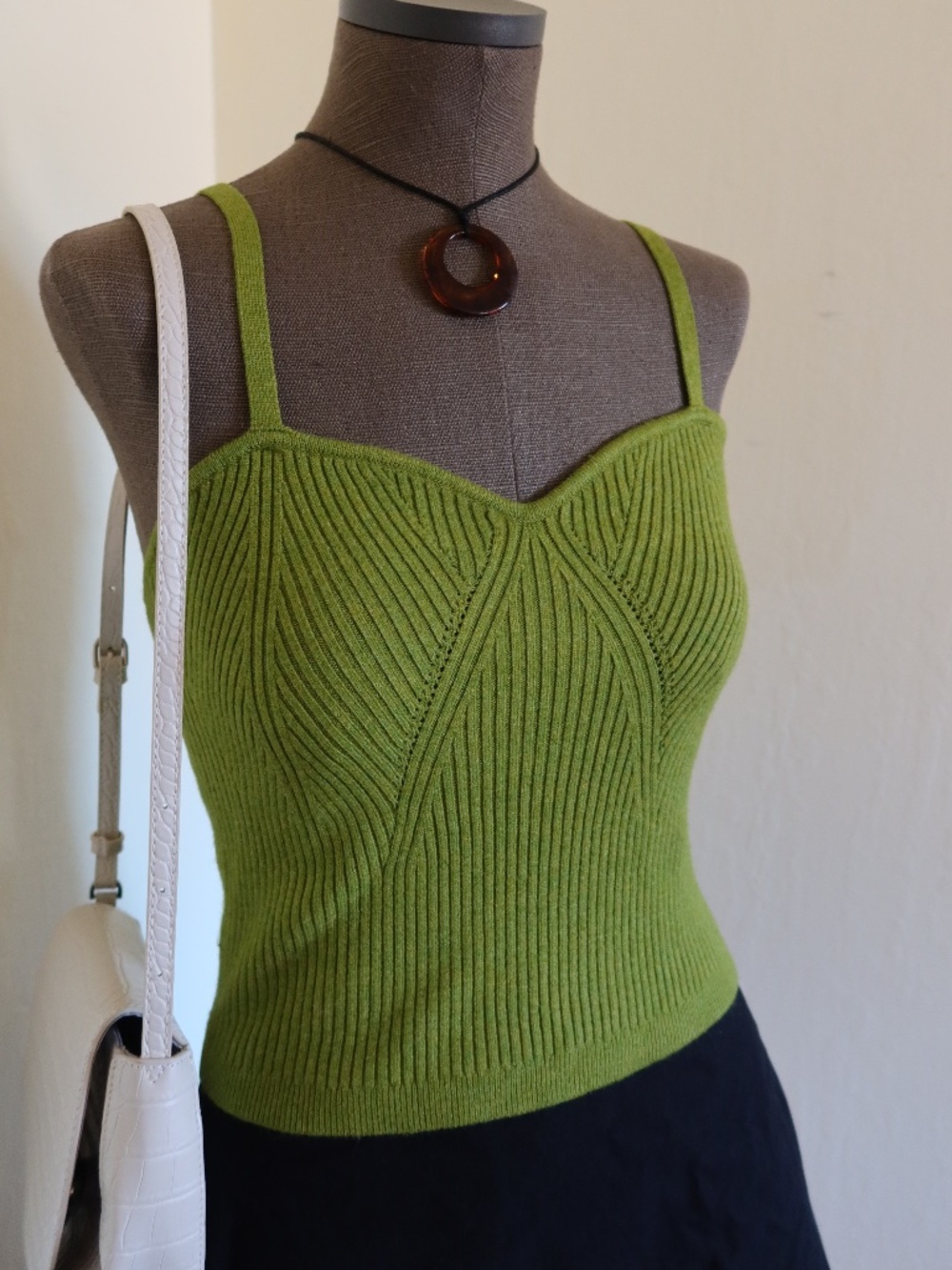 Olive Green Knit Tank Top